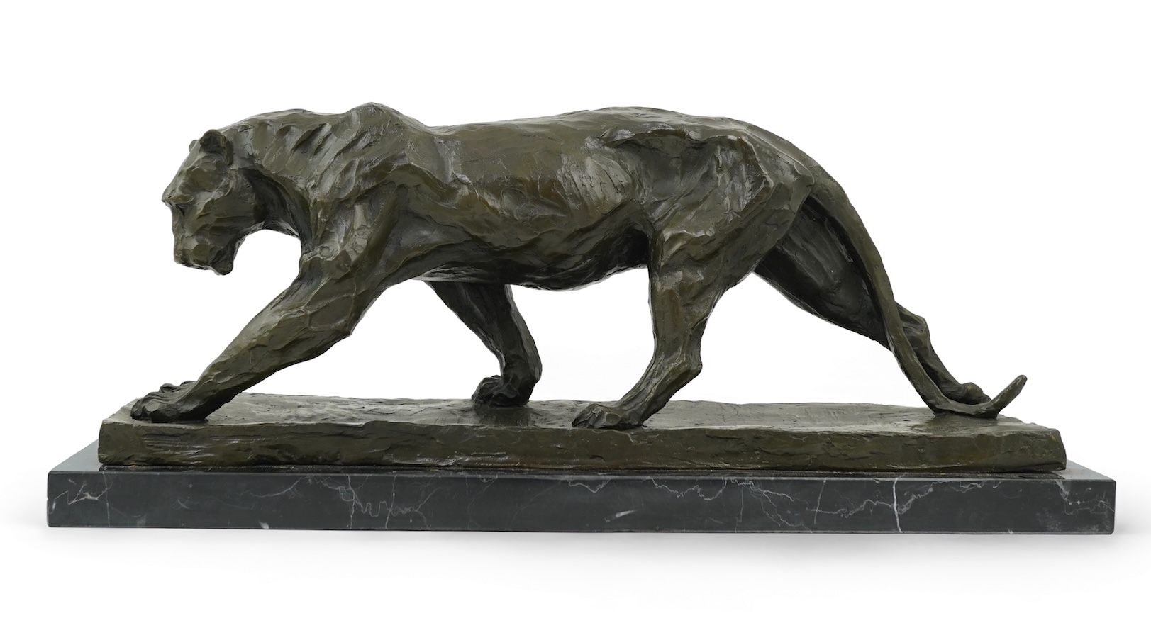 After Rembrandt Bugatti (Italian, 1884-1916): A patinated bronze of a prowling panther